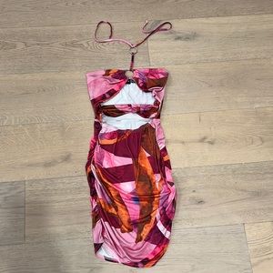 Print mini dress